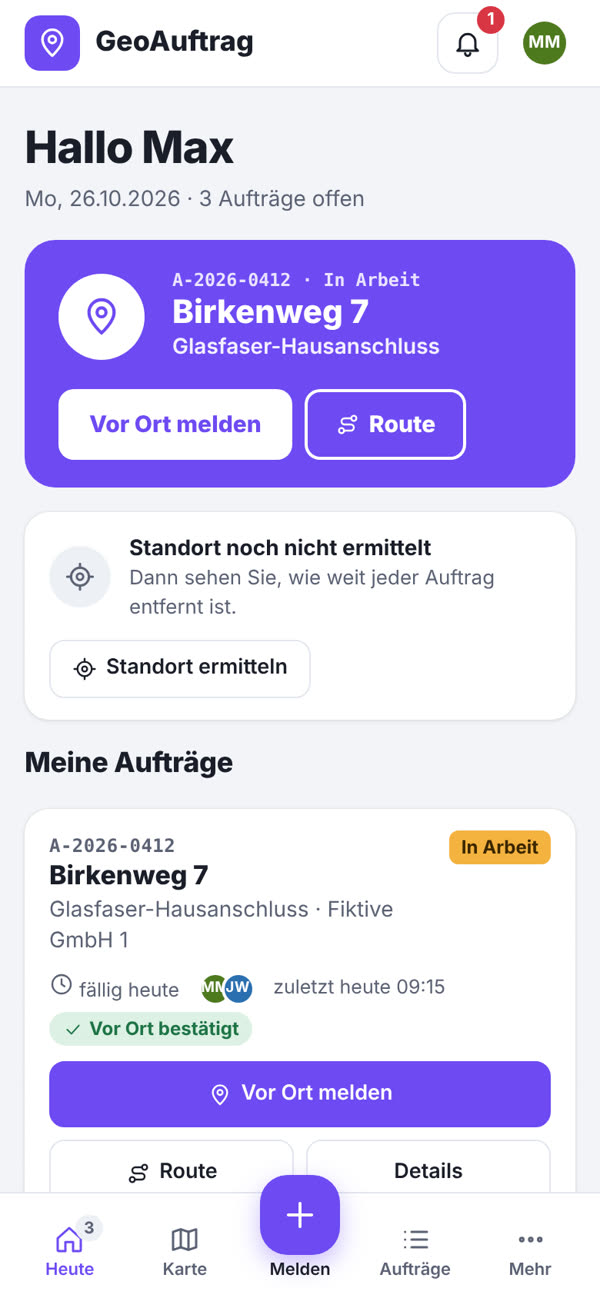 Start: today’s jobs